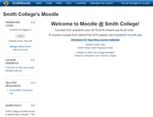 Tablet Screenshot of moodle.smith.edu